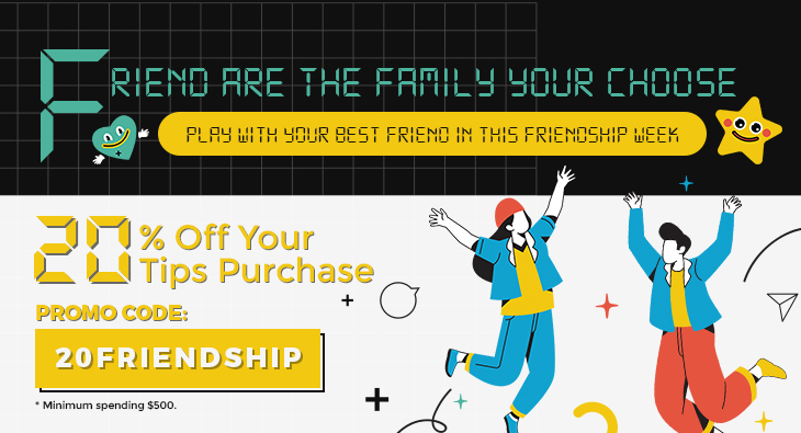 Friend Are The Family Your Choose~ Play With Your Best Friend In This Friendship Week~ 20% Off Your Tips Purchase  