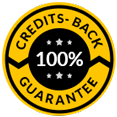 Credits back 100% guarantee